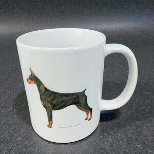 Orca Coatings Coffee Mug Cup Black Doberman‎ Pinscher Dog Illustration Ceramic